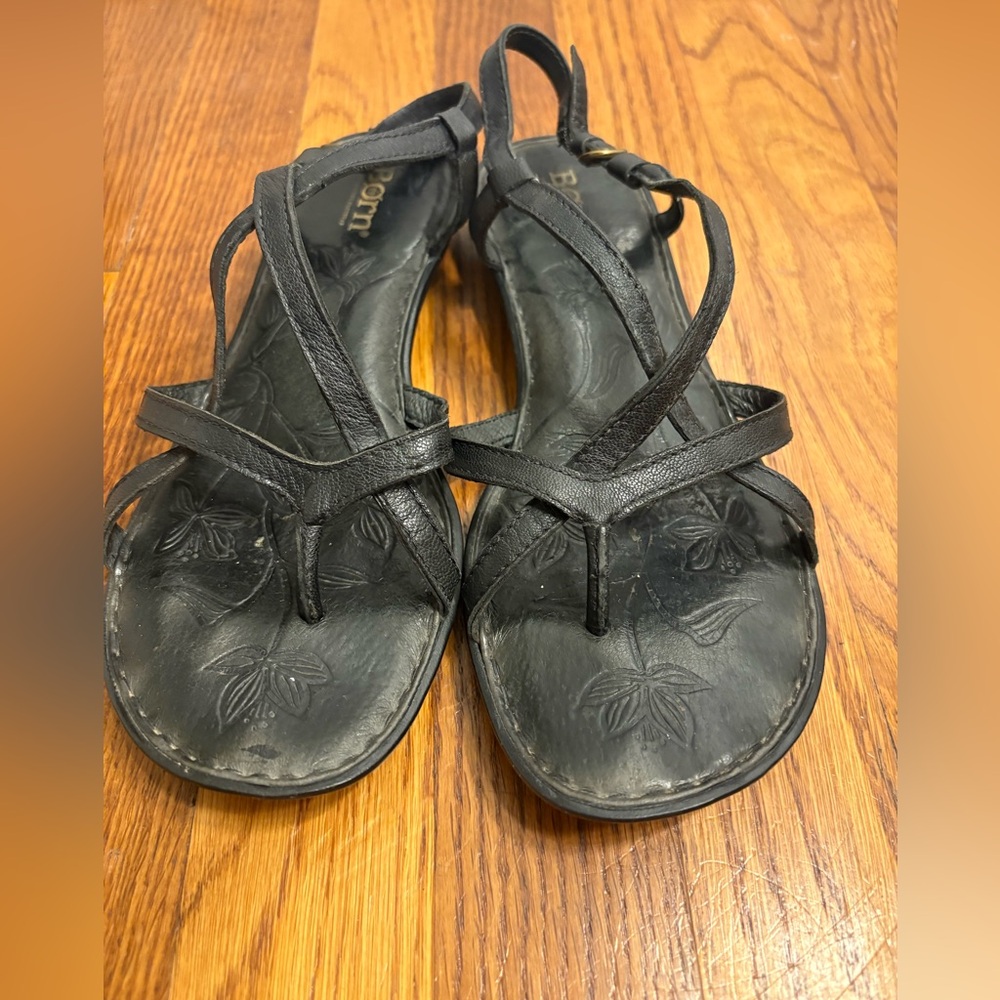Born Black Leather Sandals Comfortable Everyday Style